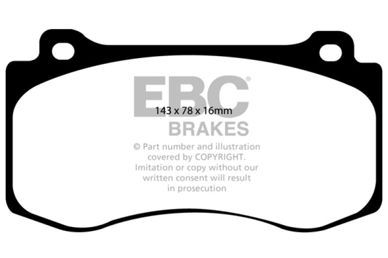 EBC 05-10 Chrysler 300C 6.1 SRT8 Redstuff Front Brake Pads