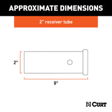 Cargar imagen en el visor de la galería, Curt 9in Raw Steel Receiver Tubing (2in Receiver)