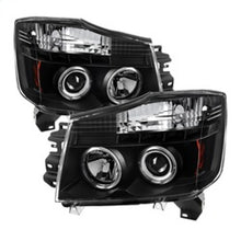 Cargar imagen en el visor de la galería, Spyder Nissan Titan 04-14/Armada 04-07 Projector Headlights LED Halo LED Blk PRO-YD-NTI04-HL-BK