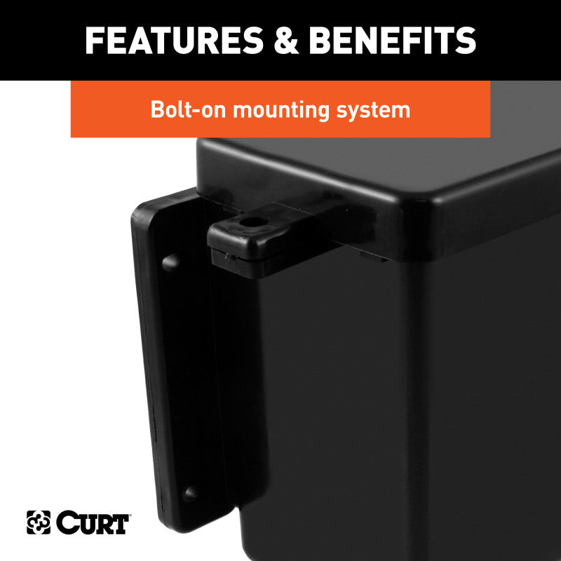 Curt 6in x 5-1/2in x 3-1/4in Breakaway Battery Case w/Lockable Tab