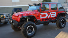 Cargar imagen en el visor de la galería, DV8 Offroad 07-18 Jeep Wrangler JK Over Windshield 50in Light Bar Mount - Black Steel