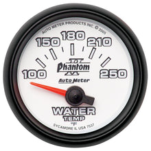 Cargar imagen en el visor de la galería, Autometer Phantom II 52.4mm SSE 100-250 Deg F Water Temperature Gauge