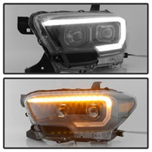 Load image into Gallery viewer, xTune Toyota Tacoma 16-18 DRL Light Bar Projector Headlights - Black PRO-JH-TTA16-LBDRL-BK