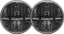 Cargar imagen en el visor de la galería, Rigid Industries 7in Round Headlights w/ H13 to H4 Adaptors - Set of 2