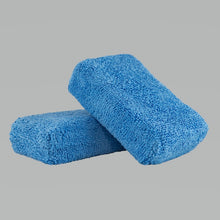 Cargar imagen en el visor de la galería, Chemical Guys Premium Grade Microfiber Applicators - 2in x 4in x 6in - Blue - 2 Pack