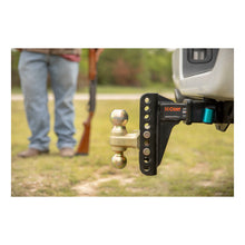 Load image into Gallery viewer, Curt Adjustable Channel Mount w/Dual Ball (2in Shank 14000lbs 6in Drop)