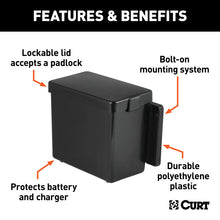 Cargar imagen en el visor de la galería, Curt 6in x 5-1/2in x 3-1/4in Breakaway Battery Case w/Lockable Tab