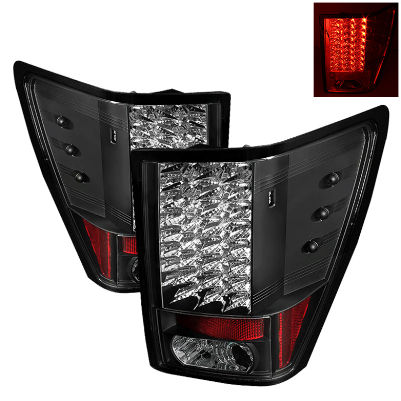 Spyder Jeep Grand Cherokee 07-10 LED Tail Lights Black ALT-YD-JGC07-LED-BK