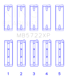 King Mitsubishi 4B11T EVO X 2007+ (Size STDX) Performance Main Bearing Set