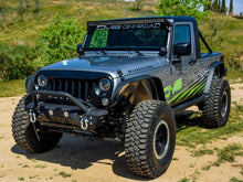 Cargar imagen en el visor de la galería, DV8 Offroad 07-18 Jeep Wrangler JK/JL FS-11 Stubby Mid Length Steel Front Bumper w/ Winch Plate