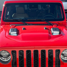 Cargar imagen en el visor de la galería, Westin 18-20 Jeep Wrangler JL 2dr LED Hood Scoops - Textured Black