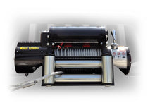 Cargar imagen en el visor de la galería, DV8 Offroad 12000 LB Winch w/ Steel Cable &amp; Wireless Remote - Black