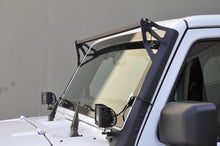 Cargar imagen en el visor de la galería, DV8 Offroad 07-18 Jeep Wrangler JK Over Windshield 50in Light Bar Mount - Black Steel
