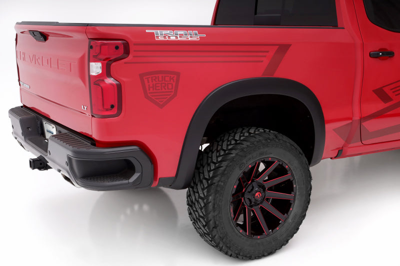 Lund 19-21 Chevy Silverado 1500 SX-Sport Textured Elite Series Rear Fender Flares - Black (2 Pc.)