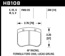 Cargar imagen en el visor de la galería, Hawk 1984-1986 Alfa Romeo GTV-6 2.5 HPS 5.0 Front Brake Pads