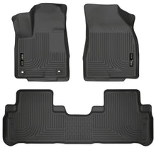 Cargar imagen en el visor de la galería, Husky Liners 14 Toyota Highlander Weatherbeater Black Front &amp; 2nd Seat Floor Liners