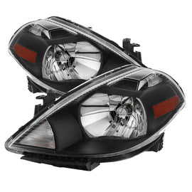 xTune Nissan Versa 07-12 Crystal Headlights Black HD-JH-NV07-AM-BK