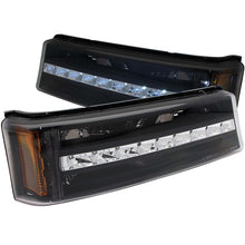 Cargar imagen en el visor de la galería, ANZO 2003-2006 Chevrolet Silverado 1500 LED Parking Lights Black w/ Amber Reflector