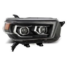 Cargar imagen en el visor de la galería, AlphaRex 10-13 Toyota 4Runner LUXX LED Proj Headlights Plank Style Black w/Seq Signal/DRL