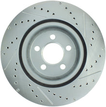 Cargar imagen en el visor de la galería, StopTech Select Sport 10-14 Dodge Challenger Drilled and Slotted Front Right Brake Rotor