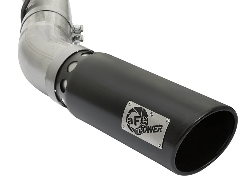 aFe LARGE BORE HD 4in 409-SS DPF-Back Exhaust w/Black Tip 2017 GM Duramax V8-6.6L (td) L5P