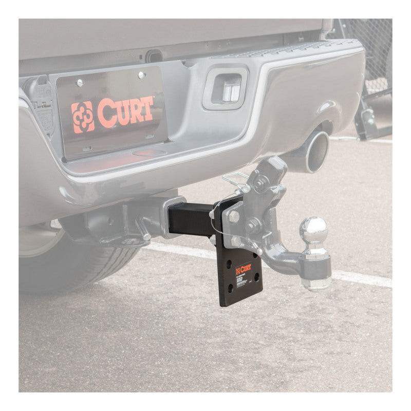 Curt Adjustable Pintle Mount (2in Shank 10000lbs 7in High 6in Long)