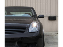 Load image into Gallery viewer, Spyder Infiniti G35 03-04 4DR Projector Halogen - LED Halo DRL Blk High H4 PRO-YD-IG35034D-DRL-BK