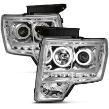 Cargar imagen en el visor de la galería, ANZO 2009-2014 Ford F-150 Projector Headlights w/ Halo Chrome (CCFL) G2