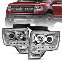 Cargar imagen en el visor de la galería, ANZO 2009-2014 Ford F-150 Projector Headlights w/ Halo Chrome (CCFL) G2