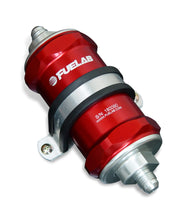 Cargar imagen en el visor de la galería, Fuelab 818 In-Line Fuel Filter Standard -6AN In/Out 10 Micron Fabric - Red