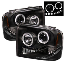 Cargar imagen en el visor de la galería, Spyder Ford F250/350/450 Super Duty 05-07 Projector Headlights LED Halo- LED Blk PRO-YD-FS05-HL-BK