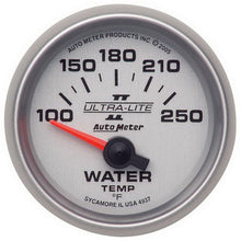 Cargar imagen en el visor de la galería, Autometer Ultra-Lite II 52mm 100-250 Deg F Short Sweep Electronic Water Temp Gauge