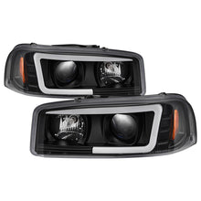 Cargar imagen en el visor de la galería, Spyder GMC Sierra 1500/2500/3500 99-06 V2 Projector Headlights - DRL - Black PRO-YD-CDE00V2-LB-BK