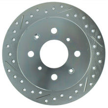 Cargar imagen en el visor de la galería, StopTech Select Sport 92-00 Honda Civic Drilled and Slotted 1-Piece Rear Passenger Side Brake Rotor