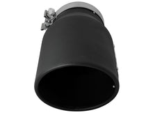 Cargar imagen en el visor de la galería, aFe MACHForce XP 5in 304 Stainless Steel Exhaust Tip 5 In x 7 Out x 12L in Bolt On Right - Black