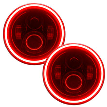 Cargar imagen en el visor de la galería, Oracle 7in High Powered LED Headlights - Black Bezel - Red SEE WARRANTY