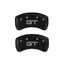 Cargar imagen en el visor de la galería, MGP 4 Caliper Covers Engraved Front Mustang Engraved Rear GT Red finish silver ch