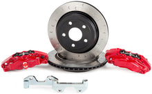 Cargar imagen en el visor de la galería, Alcon 2007+ Jeep JK-JL 330x22mm Rotors 4-Piston Red Calipers Rear Brake Kit (Includes Brake Lines)