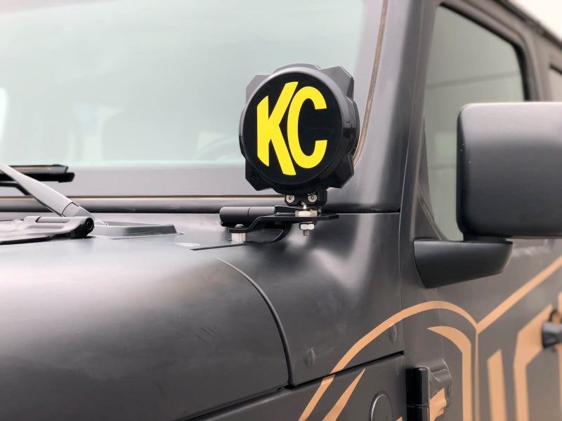 KC HiLiTES 18-23 Jeep JL/JT 6in Pro6 Gravity LED Pillar Mount 2-Light Sys (SAE/ECE - 20W Drv Beam)