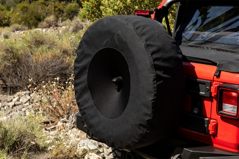 Rampage 2018-2019 Jeep Wrangler(JL) Sport 2-Door Tire Cover w/Camera Slot 30in-32in - Black