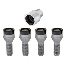 Cargar imagen en el visor de la galería, McGard Wheel Lock Bolt Set - 4pk. (Cone Seat) M12X1.5 / 17mm Hex / 25.5mm Shank Length - Black