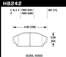 Cargar imagen en el visor de la galería, Hawk 86-01 Acura (Various) / 88-93 Honda (Various) DTC-60 Race Front Brake Pads