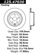 Cargar imagen en el visor de la galería, Stoptech 08-10 Subaru Impreza WRX STi Rear Premium High-Carbon CRYO Rotor