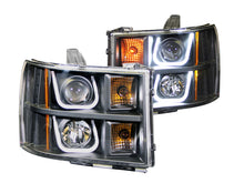 Load image into Gallery viewer, ANZO 2007-2013 Gmc Sierra 1500 Projector Headlights w/ U-Bar Black