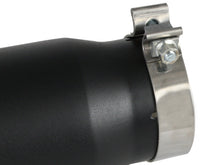 Cargar imagen en el visor de la galería, aFe Power Diesel Exhaust Tip Black- 4 in In x 5 out X 12 in Long Bolt On (Right)