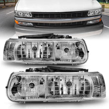 Cargar imagen en el visor de la galería, ANZO 1999-2002 Chevrolet Silverado 1500 Crystal Headlights Chrome