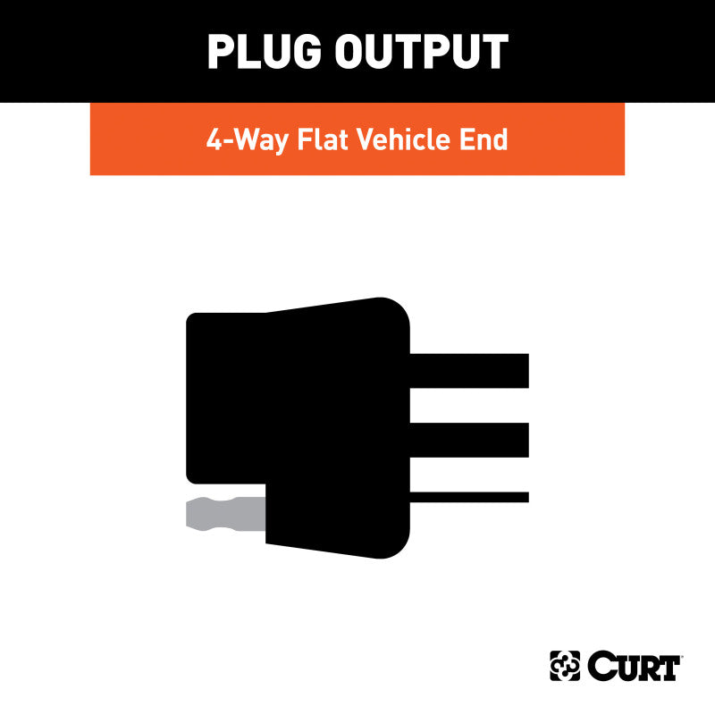 Curt 11-16 Dodge Grand Caravan Custom Wiring Harness (4-Way Flat Output)