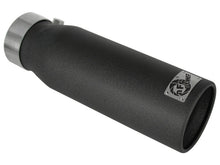 Cargar imagen en el visor de la galería, aFe MACHForce XP Exhausts Tips SS-304 EXH Tip 3in x 4Out x 12L Bolt-On (blk)