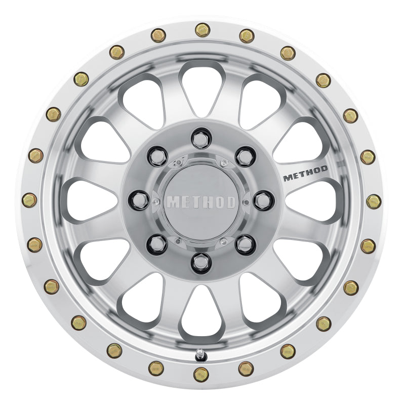 Method MR304 Double Standard 17x8.5 0mm Offset 8x6.5 130.81mm CB Machined/Clear Coat Wheel