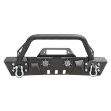 Cargar imagen en el visor de la galería, DV8 Offroad 07-18 Jeep Wrangler JK/JL FS-11 Stubby Mid Length Steel Front Bumper w/ Winch Plate